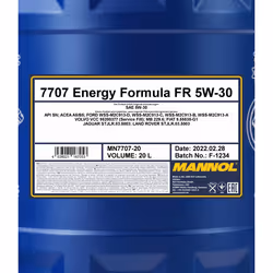 Mannol O.e.m. 7707 5W-30 20l Engine oil MN7707-20 VOLVO: XC70 II Estate, S40 II, V70 3, FORD: Transit Mk6 Van, Ranger Mk3, Transit Custom V362 Van