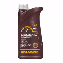 Engine oil; MANNOL; Legend 504/507; 0W-30 1 Full Synthetic Oil; for VOLKSWAGEN, BMW, AUDI, MERCEDES-BENZ, SKODA