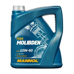 Mannol Molibden 10W-40 4l Engine oil MN7505-4 VOLKSWAGEN: Golf 5, Transporter 5, Golf 4, TOYOTA: Yaris III Hatchback, Yaris II Hatchback