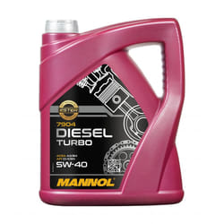Mannol Diesel Turbo 5W-40 5l Engine oil MN7904-5 RENAULT: MEGANE 3 Grandtour, TRAFIC 2 Bus, Kangoo I, BMW: 1 Hatchback, 3 Touring, X5