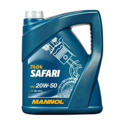 Mannol Safari 20W-50 5l Engine oil MN7404-5 TOYOTA: Yaris III Hatchback, Yaris II Hatchback, Auris Hatchback, KIA: Sportage III, cee‘d II Sportswagon