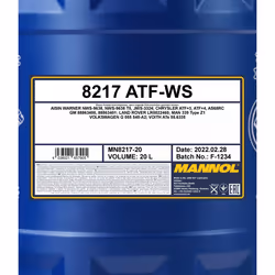 MANNOL ATF-WS MN8217-20 Automatic Transmission Fluid 20 red