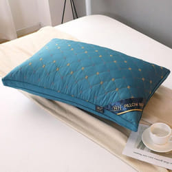 Washable Low Pillow Hotel Pillow Core Neck Protector Household Adult Four Seasons Pillow Core Single Pack Home Textiles Pillow - blue, Low pillow 850g