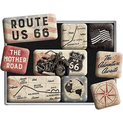 Nostalgic Art Route 66 fridge magnet Multicolour 9 pc(s)