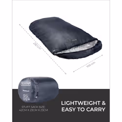 Highlander XL Sleeping Bag - Extra Wide Sleeping Bags for Adults - Rectangular, Lightweight & Water-Resistant - Soft Inner Lining - Indoor & Outdoor U
