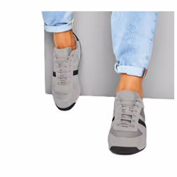 Hugo Boss Men's Glaze Lowp Trainers Open Grey - 50407903064-7