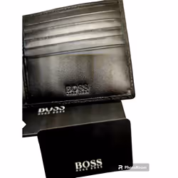Hugo Boss Monist Black Leather Wallet Credit Card Holder Mens Gift