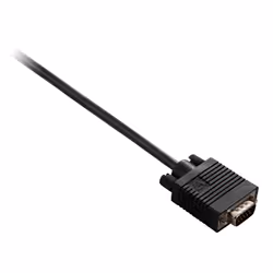 V7 Black Video Cable VGA Male to VGA Male 5m 16.4ft, 5 m, VGA (D-Sub), VGA (D-Sub), Black, China, Male/Male