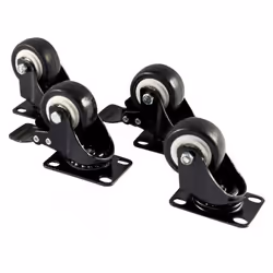 ALLNET ALL-S0002128. Type: Castor wheels. Product colour: Black. Height: 70 mm. Weight: 1.27 kg. Quantity per pack: 4 pc(s)