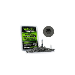 Velocity Exterior Wood Screw DIY Pack- 150 Wood Screws  Made with Carbon Steel  Includes 1 Hexstix Drive Bit and Stick-Tight Technology (Size #8x1