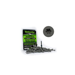 Velocity Exterior Wood Screw DIY Pack- 100 Wood Screws  Made with Carbon Steel  Includes 1 Hexstix Drive Bit and Stick-Tight Technology (Size #8x1