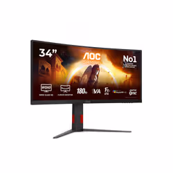 AOC G4 CU34G4CA computer monitor 86.4 cm (34") 3440 x 1440 pixels Black, Red - Additional view 2