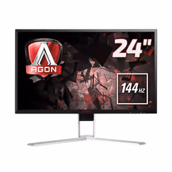 AOC AGON 1 AG241QX, 61 cm (24"), 2560 x 1440 pixels, Quad HD, LED, 1 ms, Black, Red