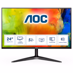 AOC B1 24B1H, 59.9 cm (23.6"), 1920 x 1080 pixels, Full HD, LED, 5 ms, Black