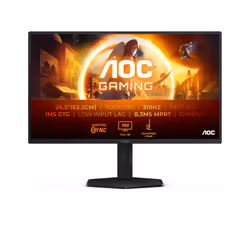 AOC G4 25G4SXU, 62.2 cm (24.5"), 1920 x 1080 pixels, Full HD, LED, 1 ms, Black, Grey