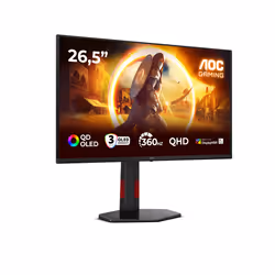 AOC G4 Q27G4SDR computer monitor 67.3 cm (26.5") 2560 x 1440 pixels Quad HD QD-OLED Black, Red - Additional view 2
