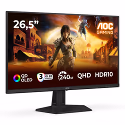 AOC G4 Q27G41ZDF computer monitor 67.3 cm (26.5") 2560 x 1440 pixels Quad HD QD-OLED Black, Red - Additional view 2
