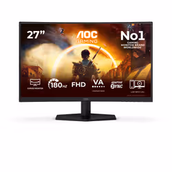 AOC G4 27" IPS FHD 180Hz computer monitor 68.6 cm (27") 1920 x 1080 pixels Full HD LCD Black, Red - Additional view 2