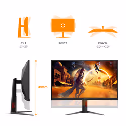 AOC G4 C27G4Z2 computer monitor 68.6 cm (27") 1920 x 1080 pixels Black, Red - Additional view 3