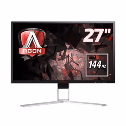AOC AGON 1 AG271QX, 68.6 cm (27"), 2560 x 1440 pixels, Quad HD, LED, 1 ms, Black, Red