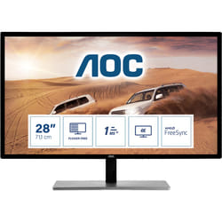 AOC 79 Series U2879VF computer monitor 71.1 cm (28") 3840 x 2160 pixels 4K Ultra HD LCD Silver, Black