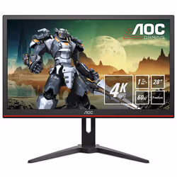AOC G1 G2868PQU, 71.1 cm (28"), 3840 x 2160 pixels, 4K Ultra HD, LED, 1 ms, Black