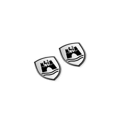 5C0064317ASXRW Decorative Film Set Wolfsburg Crest Emblem Satin Black Chrome Gloss