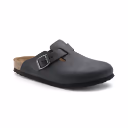 Unisex Birkenstock Leather Clogs Black Regular fit - 7.5 UK