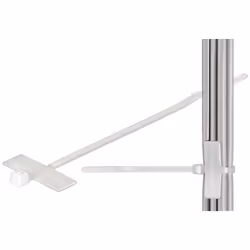 Goobay Cable Marker Tie with Labelling Field, Transparent, White, Tear-off cable tie, Nylon, Transparent, White, 100 mm, 2.5 ...