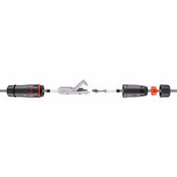 Goobay Outdoor (IP68) LAN Cable Connector, CAT 6 Shielded, IDC, Black, Red, Female/Female, Straight, Plastic, Cat6