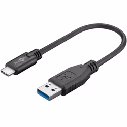 Goobay Sync & Charge Super Speed USB-C to USB A 3.0 Charging Cable, 0.15m