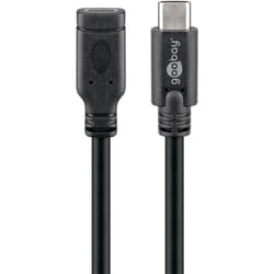 Goobay USB-C Extension (USB 3.1 Generation 1), Black, 1m