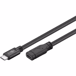 Goobay USB-C Extension (USB 3.1 Generation 1), Black, 1m