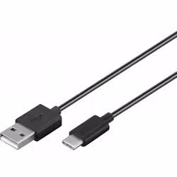 Goobay 45735, 1 m, USB A, USB C, USB 2.0, 0.48 Gbit/s, Black