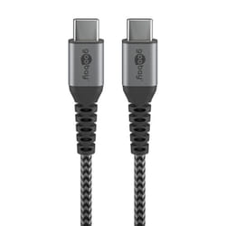 Goobay 49302 USB cable USB 2.0 1 m USB C Grey, Silver