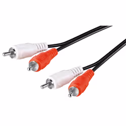 Goobay Stereo RCA Cable 2x RCA, 5 m, 2 x RCA, Male, 2 x RCA, Male, 5 m, Black