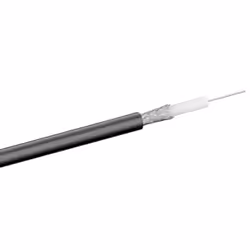 Goobay RG-58 Coaxial Cable, Double Shielded, 100 m, RG-58, Coaxial, Coaxial, Black