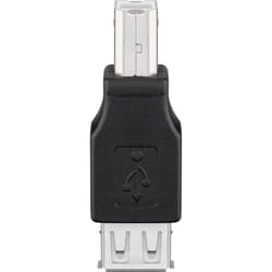 Goobay USB 2.0 male Type B, USB 2.0 female Type A, Black