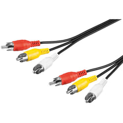 Goobay 50381 composite video cable 2 m 3 x RCA Red, White, Yellow