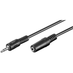 Goobay Headphone and Audio AUX Extension Cable, 3-Pin 3.5 mm, 2m