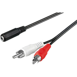 Goobay Audio Cable Adapter, 3.5 mm Female to RCA Male, 1.4m