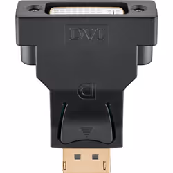 Goobay DisplayPort/DVI-D Adapter 1.1, gold-plated, Black, DisplayPort, DVI-D, Black