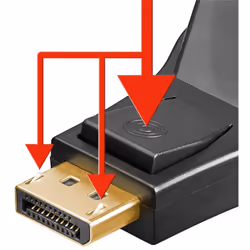 Goobay DisplayPort/DVI-D Adapter 1.1, gold-plated, Black