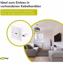 Goobay HDMI™ Wall Socket, Gold-plated - Additional view 4