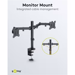 Goobay Dual Monitor Mount Flex, Black - Additional view 6