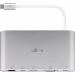 Goobay 62113 laptop dock/port replicator Wired USB 3.2 Gen 1 (3.1 Gen 1) Type-C Silver - Additional view 4