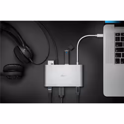 Goobay 62113 laptop dock/port replicator Wired USB 3.2 Gen 1 (3.1 Gen 1) Type-C Silver - Additional view 8
