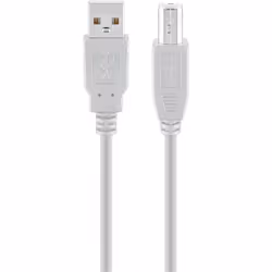 Goobay USB 2.0 Hi-Speed Cable, grey, 5 m, 5 m, USB A, USB B, USB 2.0, 0.48 Gbit/s, Grey