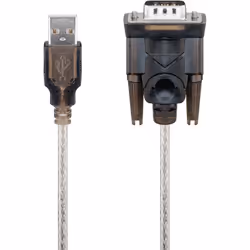 Goobay 68875, Black, 1.5 m, USB Type-A, RS-232, Male, Male