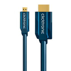 ClickTronic 1m Micro-HDMI Adapter HDMI cable HDMI Type D (Micro) HDMI Type A (Standard) Blue